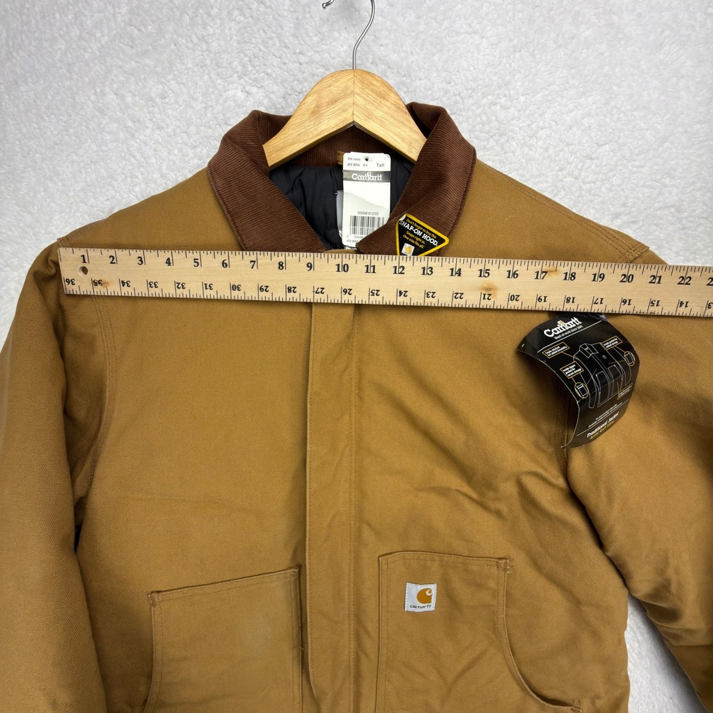 Carhartt Sandstone Jacket Arctic Quilt Lined Mens 44 Tall Large J02 BRN NWT READ - Picture 8 of 16